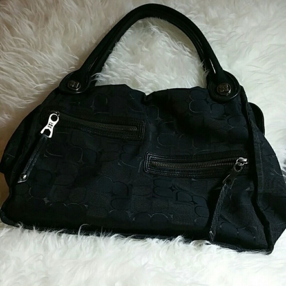 NWT Black Jacquard BCBG Evelyn Shoulder Bag